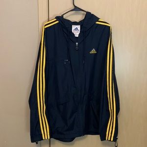 Vtg 90’s Adidas Zip-Up Hooded Windbreaker Jacket